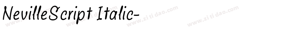 NevilleScript Italic字体转换